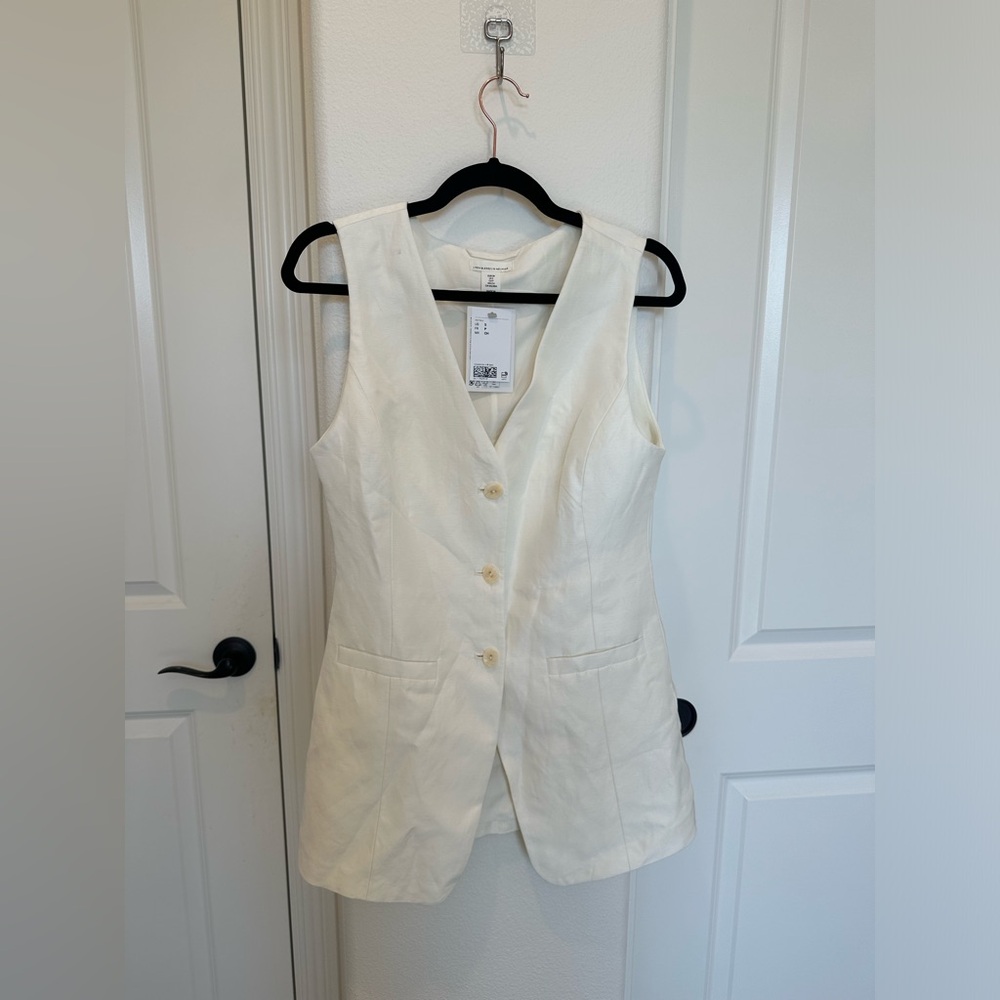 H&M Ivory Sleeveless Trouser Top